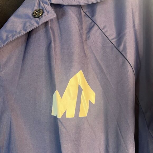 CG Habitats Navy Blue Snap Button Up "MT Terrain Parks" Windbreaker Size XL - Picture 5 of 12